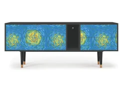 Móvel De Tv* Mueble de TV - 170х69х48 cm - T1 - Van Gogh Lights, Antracite Cinza antracite
