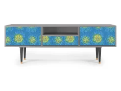 Móvel De Tv* Mueble de TV - 170х59х41 cm - T6 - Van Gogh Lights, Cinza Cinzento