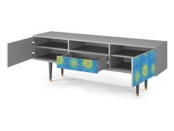 Móvel De Tv* Mueble de TV - 170х59х41 cm - T6 - Van Gogh Lights, Cinza Cinzento