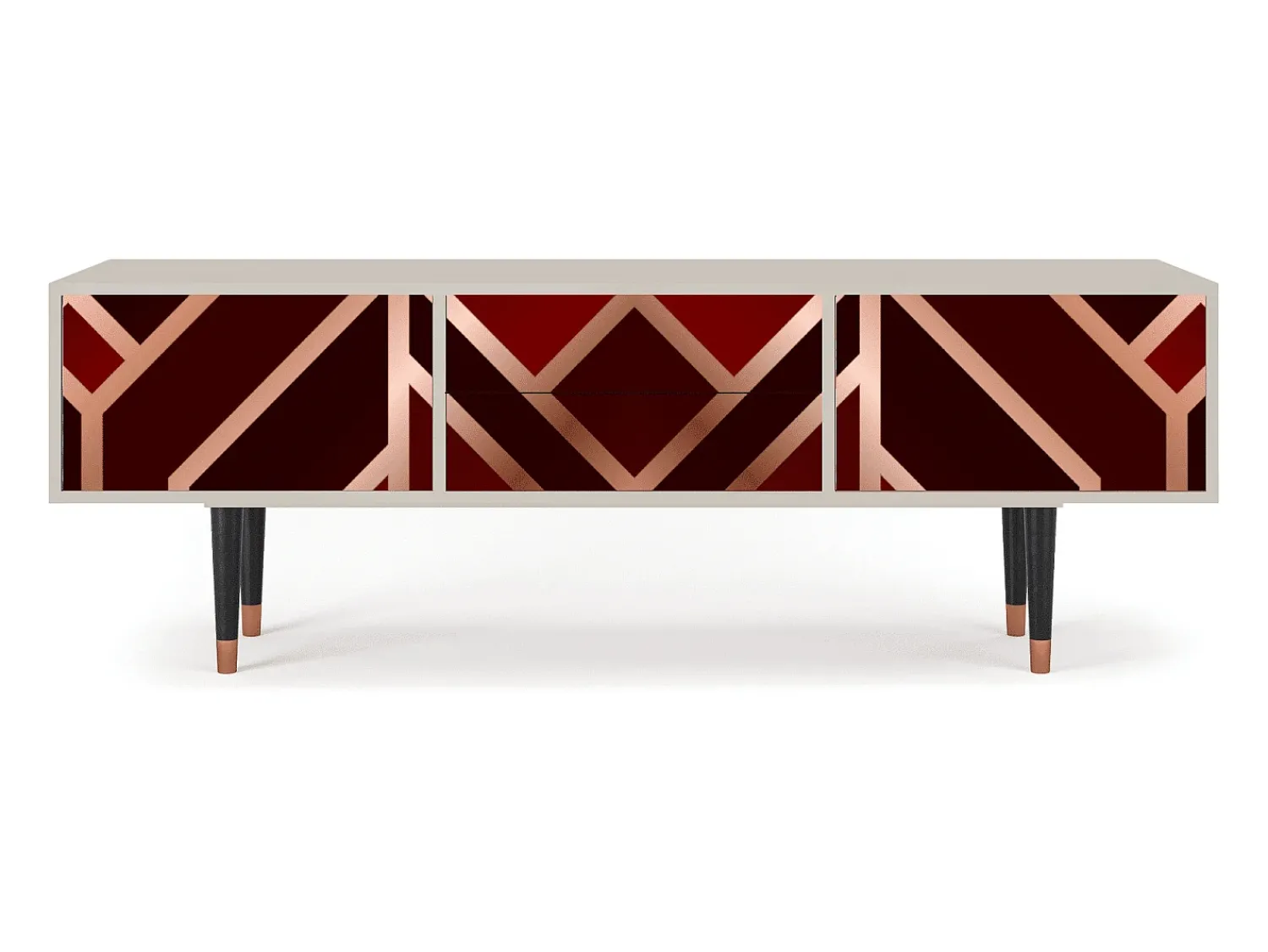 Móvel De Tv| Mueble de TV - 170х59х48 cm - T4 - Velvet 1920's, Areia Bege