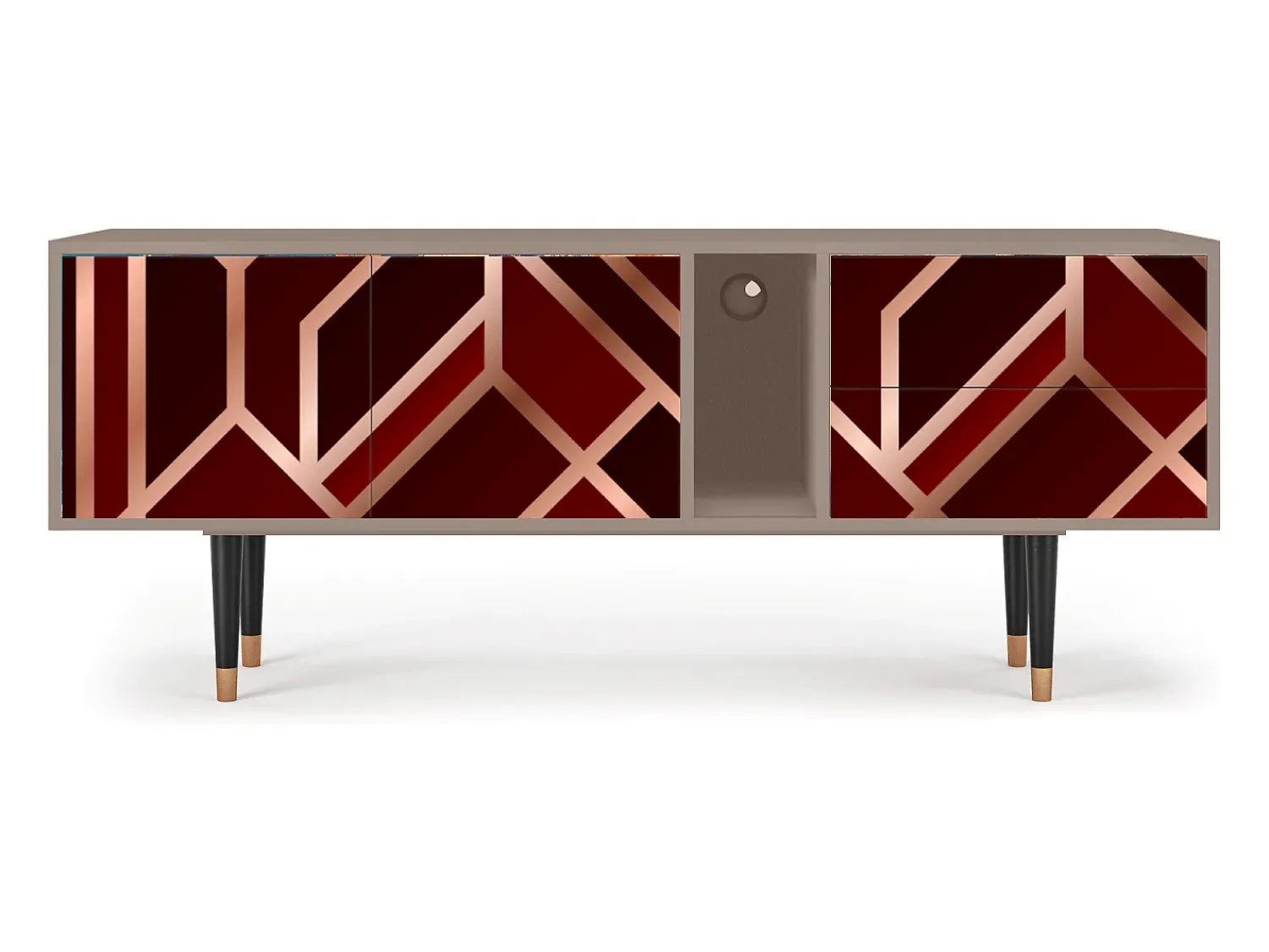 Mueble de TV - 170х69х48 cm - T1 - Velvet 1920's, Latte^ Móvel De Tv