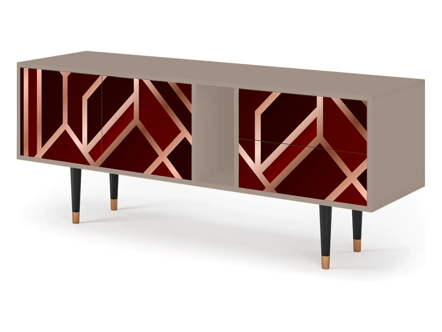Mueble de TV - 170х69х48 cm - T1 - Velvet 1920's, Latte^ Móvel De Tv