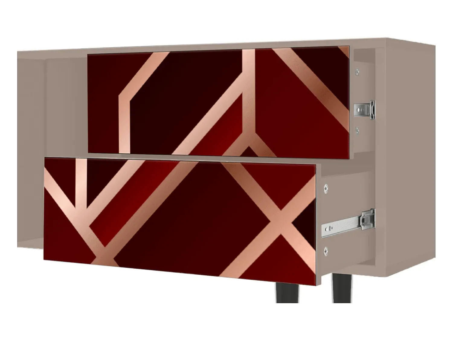 Mueble de TV - 170х69х48 cm - T1 - Velvet 1920's, Latte^ Móvel De Tv