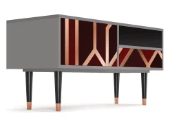 Móvel De Tv| Mueble de TV - 115х59х48 cm - T3 - Velvet 1920's, Cinza Cinzento