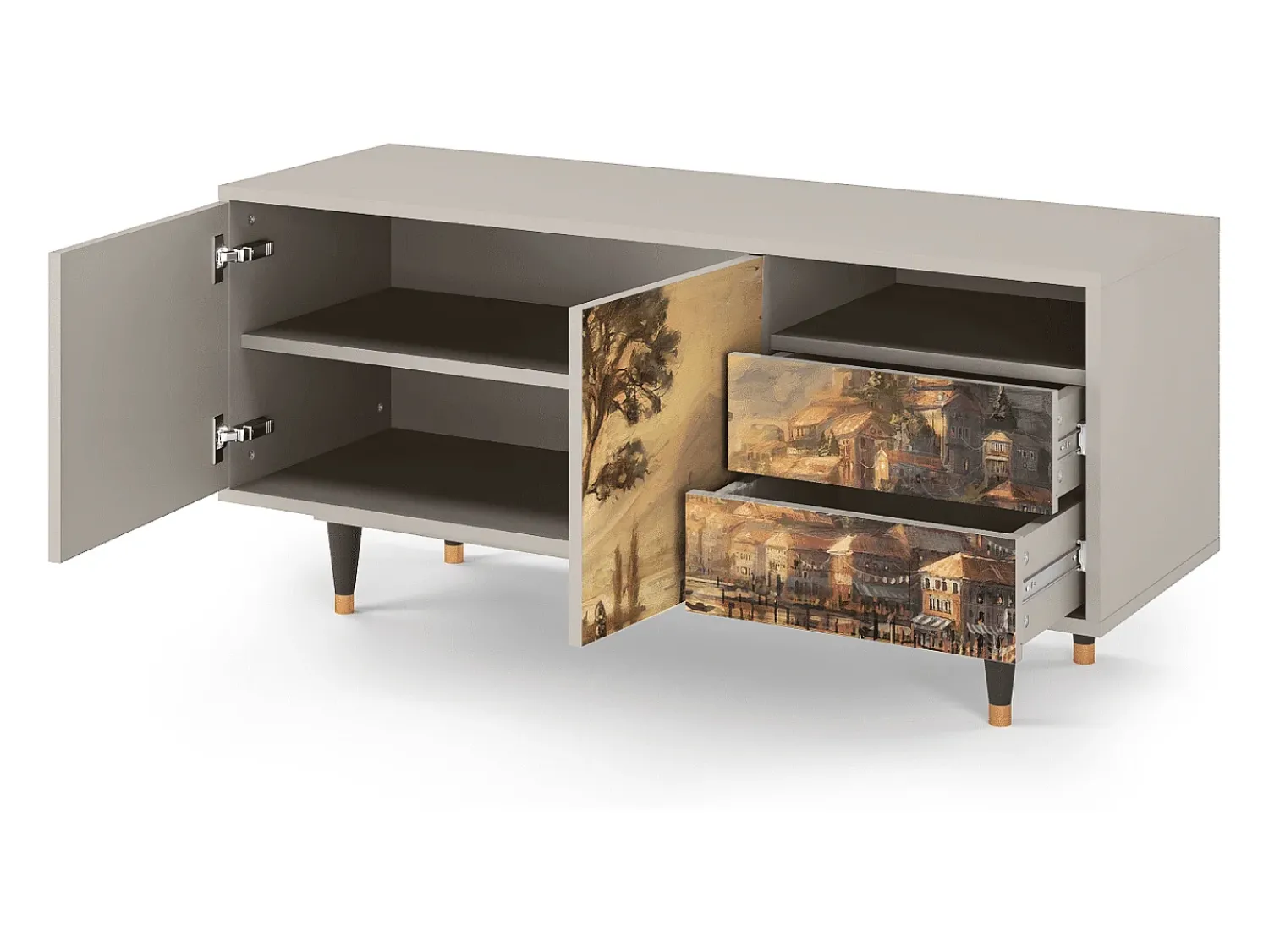 Mueble de TV - 125х56х41 cm - T7 - Venice, Areia^ Móvel De Tv