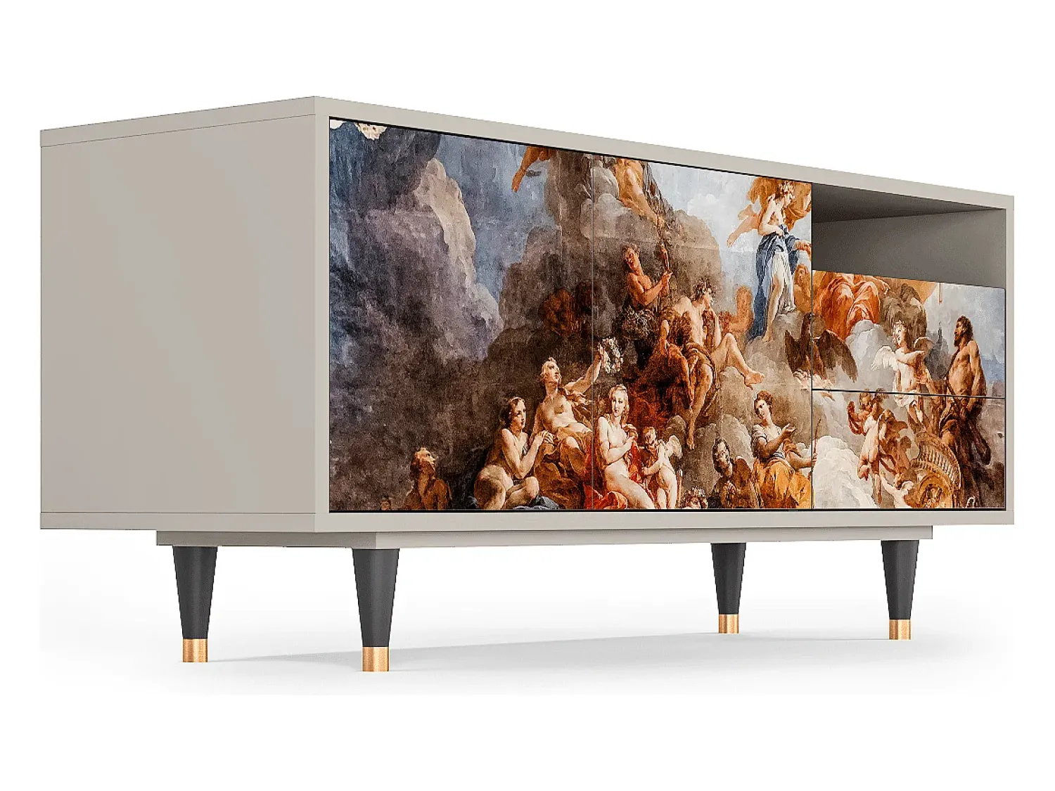 Best Mueble de TV - 125х56х41 cm - T7 - Versailles, Areia Bege
