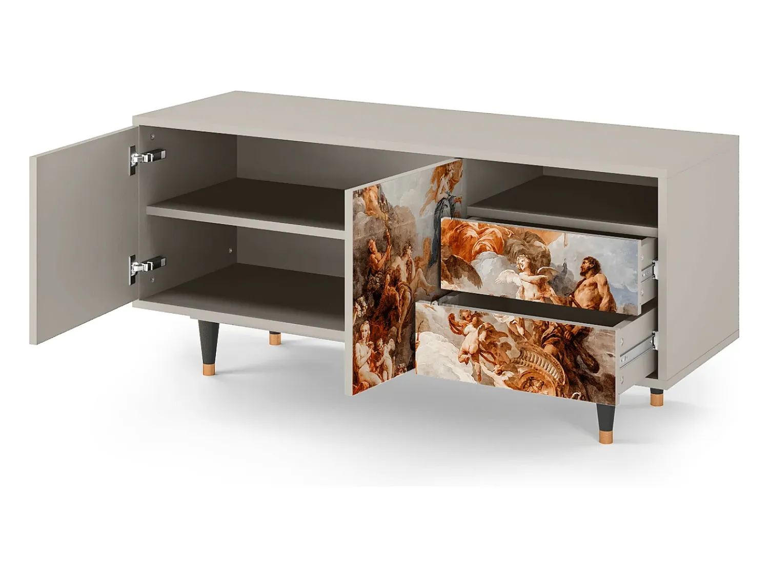 Best Mueble de TV - 125х56х41 cm - T7 - Versailles, Areia Bege