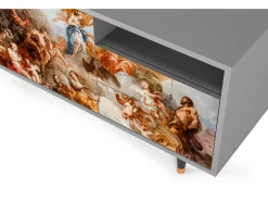 Móvel De Tv| Mueble de TV - 125х56х41 cm - T7 - Versailles, Cinza Cinzento