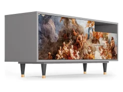 Móvel De Tv| Mueble de TV - 125х56х41 cm - T7 - Versailles, Cinza Cinzento