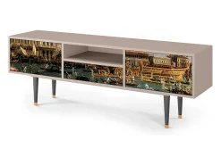Móvel De Tv| Mueble de TV - 170х59х41 cm - T6 - View Across the Plains , Latte Bege