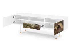 Mueble de TV - 170х59х41 cm - T6 - View Across the Plains , Branco^ Móvel De Tv