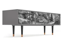 Móvel De Tv| Mueble de TV - 170х59х48 cm - T4 - Village Road, Cinza Cinzento
