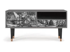 Móvel De Tv* Mueble de TV - 115х59х48 cm - T3 - Village Road, Cinza Cinzento