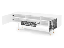 Outlet Mueble de TV - 170х59х41 cm - T6 - Village Road, Branco Bege