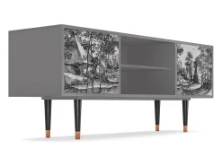 Móvel De Tv* Mueble de TV - 170х69х48 cm - T2 - Village Road, Cinza Cinzento