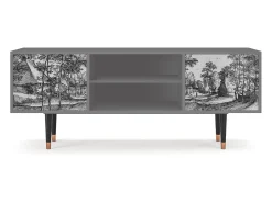 Móvel De Tv* Mueble de TV - 170х69х48 cm - T2 - Village Road, Cinza Cinzento