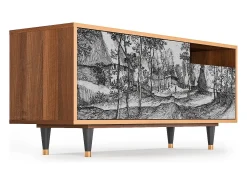 Móvel De Tv* Mueble de TV - 125х56х41 cm - T7 - Village Road, Nogueira Castanho