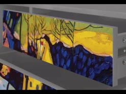 Móvel De Tv* Mueble de TV - 170х59х48 cm - T4 - Winter Landscape, Cinza Cinzento