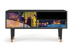 Mueble de TV - 115х59х48 cm - T3 - Winter Landscape, Antracite Cinza antracite