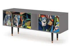 Móvel De Tv| Mueble de TV - 170х69х48 cm - T1 - Women of Algiers, Cinza Cinzento