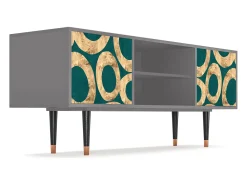 Móvel De Tv* Mueble de TV - 170х69х48 cm - T2 - Zircon Sphere, Cinza Cinzento