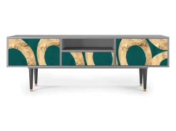 Móvel De Tv* Mueble de TV - 170х59х41 cm - T6 - Zircon Sphere, Cinza Cinzento