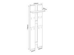 Móvel De Entrada|VCM Móveis de piso Salia Branco A. 170 x L. 57 x P. 20 cm Multicor