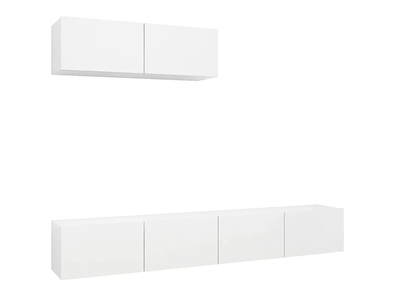 Móvel De Tv* Móveis de TV 3 pcs derivados de madeira PT340191 Branco
