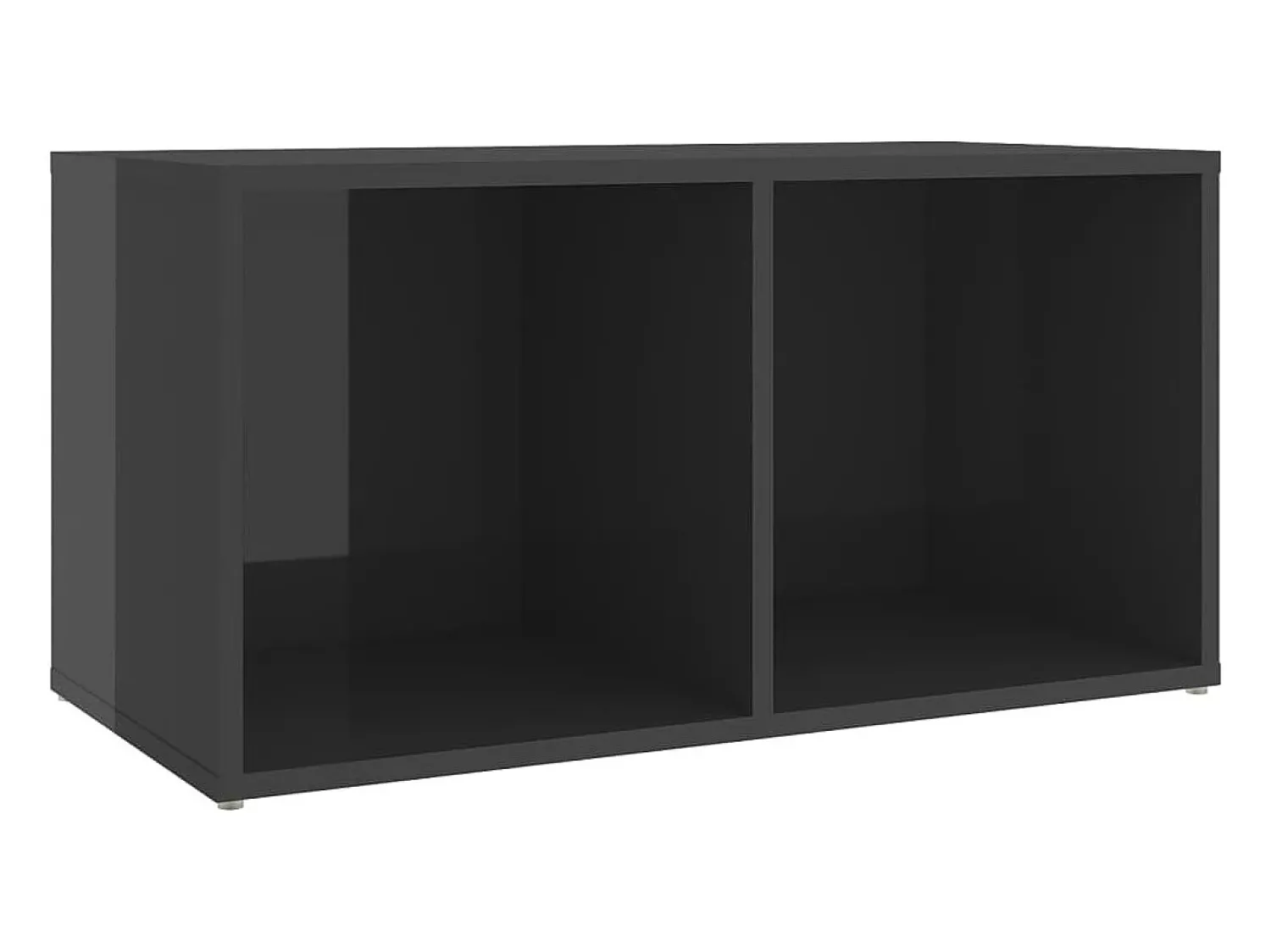 Móveis de TV 2 pcs derivados de madeira cinza brilhante PT427704^ Móvel De Tv