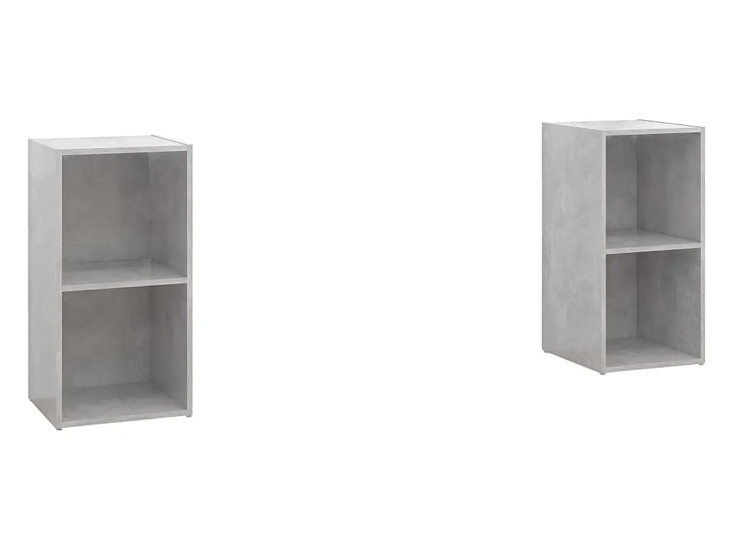 Móvel De Tv* Móveis de TV 2 pcs derivados de madeira cimento PT627084 Cinzento
