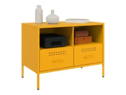 Móvel De Tv| Móveis de TV 2 pcs 68x39x50,5 cm aço mostarda PT893430 Amarelo