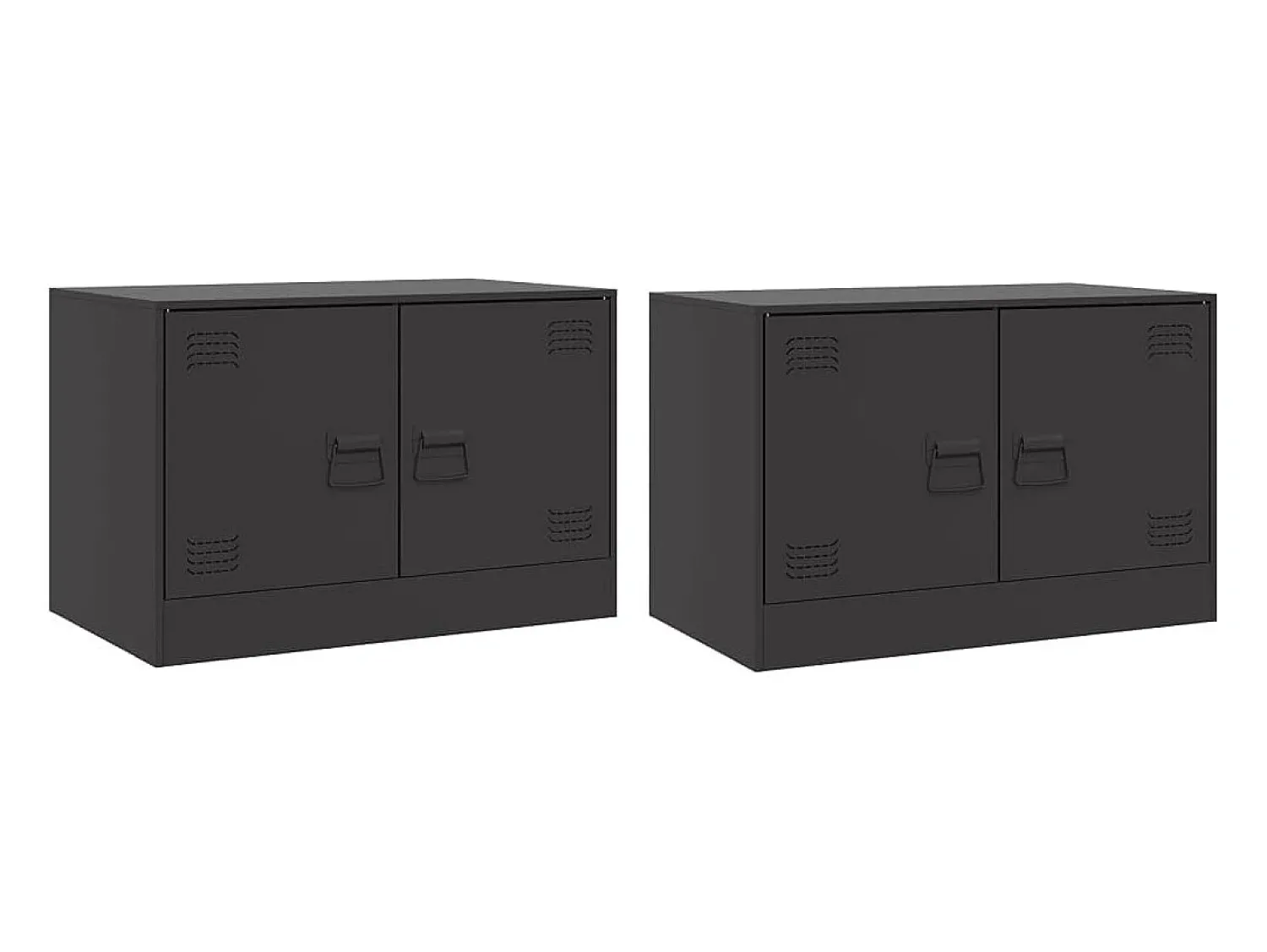 Móvel De Tv* Móveis de TV 2 pcs 67x39x44 cm aço PT691958 Preto