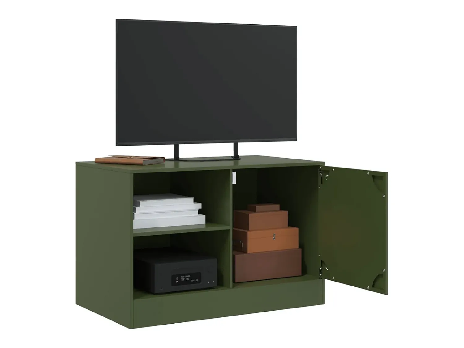 Móvel De Tv* Móveis de TV 2 pcs 67x39x44 cm aço azeitona PT480139 Verde