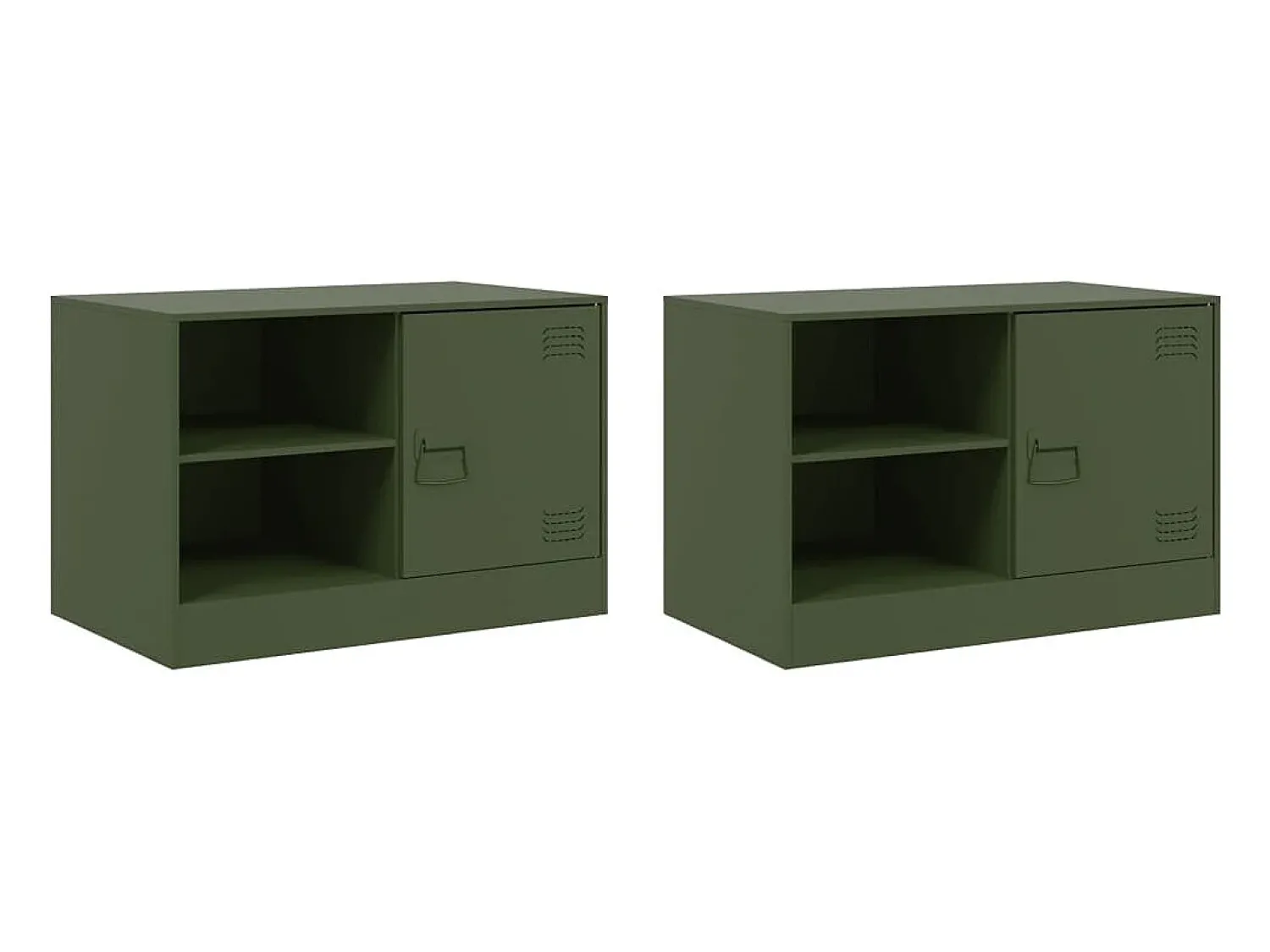 Móvel De Tv* Móveis de TV 2 pcs 67x39x44 cm aço azeitona PT480139 Verde