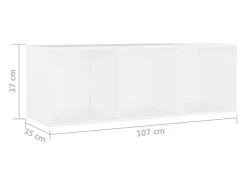 Móvel De Tv*vidaxl Móveis de TV 4 pcs 107x35x37 cm contraplacado Branco