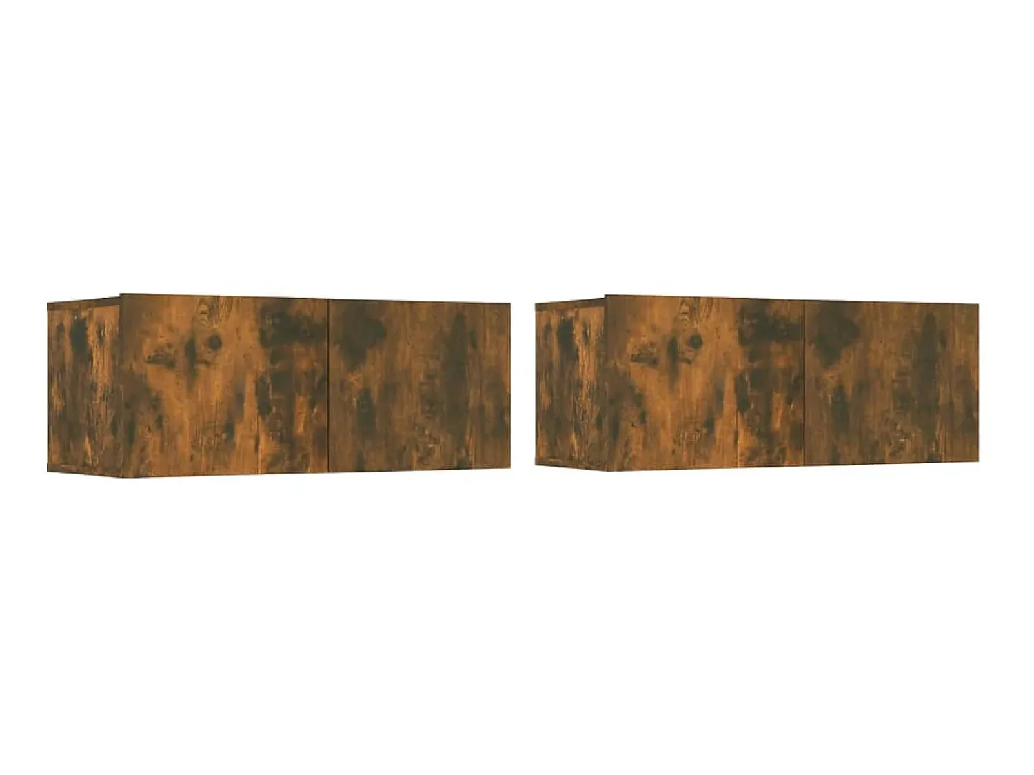 Móveis de TV 2 pcs 80x30x30cm derivados madeira carvalho fumado PT109628^ Móvel De Tv