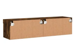 Sale vidaxl Móveis de TV c/ luzes LED 2 pcs 60x30x30 cm carvalho fumado Castanho