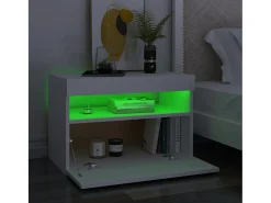 Móveis de TV com luzes LED 2 pcs 60x35x40 cm PT530661 Branco