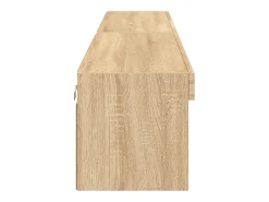 Móvel De Tv|vidaxl Móveis de TV com luzes LED 2 pcs 100x30x30 cm carvalho sonoma Castanho
