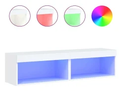 Móveis de TV com luzes LED 2 pcs 60x30x30 cm PT670408^ Móvel De Tv