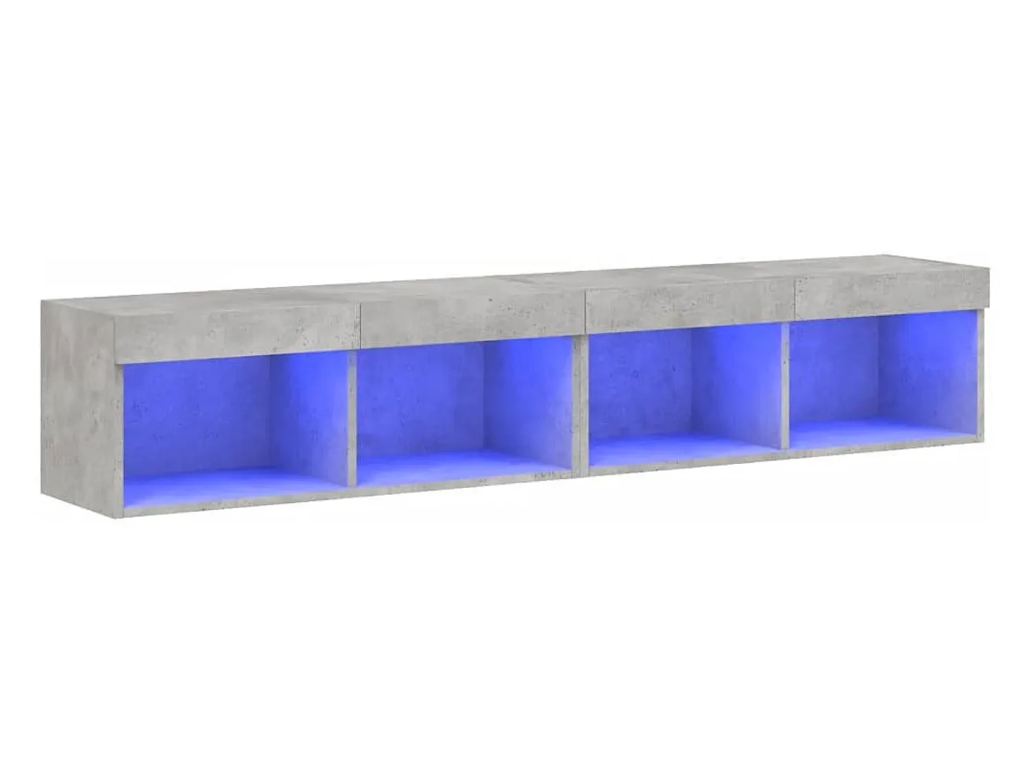 Móvel De Tv| Móveis de TV com luzes LED 2 pcs 80x30x30 cm cimento PT286901 Cinzento