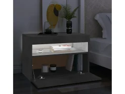 Móvel De Tv* Móveis de TV com luzes LED 2 pcs 60x35x40 cm cimento PT198671 Cinzento