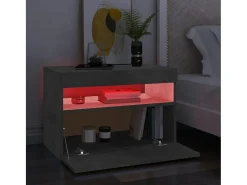 Móvel De Tv* Móveis de TV com luzes LED 2 pcs 60x35x40 cm cimento PT198671 Cinzento