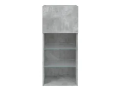 Móvel De Tv|vidaxl Móveis de TV com luzes LED 2 pcs 40,5x30x90 cm cimento Cinzento
