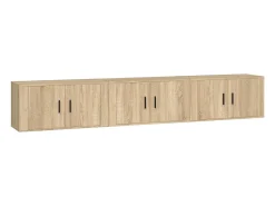 vidaxl Móveis de TV de parede 3 pcs 80x34,5x40 cm carvalho sonoma^ Móvel De Tv