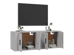 Móvel De Tv| Móveis de TV de parede 2 pcs 57x34,5x40 cm sonoma PT749577 Cinzento