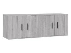 Móvel De Tv| Móveis de TV de parede 2 pcs 57x34,5x40 cm sonoma PT749577 Cinzento