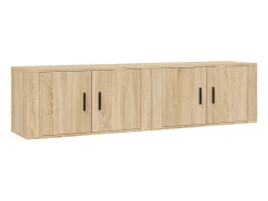 Móvel De Tv* Móveis de TV de parede 2 pcs 80x34,5x40 cm carvalho sonoma PT823014 Castanho
