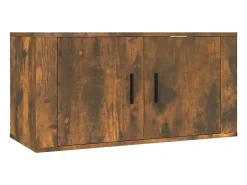 Móvel De Tv|vidaxl Móveis de TV de parede 3 pcs 80x34,5x40 cm carvalho fumado Castanho