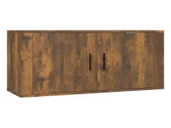 Hot Móveis de TV de parede 3 pcs 100x34,5x40 cm carvalho fumado PT967304 Castanho